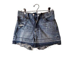 EVIDNT LOS ANGELES Size 27 Women Jean Shorts Distressed High Rise
